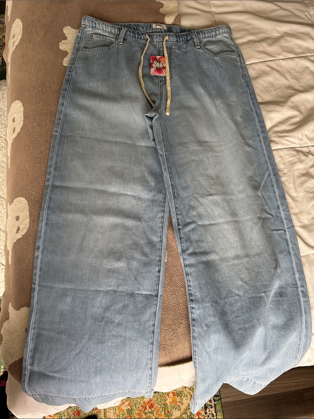 Roxy light Blue Drawstring Jeans